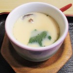 Tsurube Bekkan - お昼の一番人気：御寿司・日替わりセット 926円（税別）の 茶碗蒸し。　　　　　2019.02.09