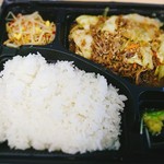 Korean Spoon Hon Ten - ランチ弁当 しょうが焼き 600円 ボリューム少な目だが美味しい