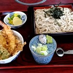 Shoei An - 【2019.3.24(日)】ざるそばミニ天丼セット1,000円