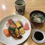 うの花すし - にぎり盛り合わせ定食①