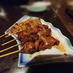 Sumibi Yakitori Manmaru - ぶた、白レバー 各@150円