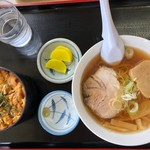 食事処 いさりび - ミニ生うに丼と半ラーメンセット