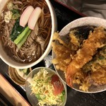 Shokushu Dokoro Nishiki - 天丼 あったかい蕎麦大盛りセット