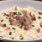 クインテット - 春野菜と鮮魚のマスカルポーネ桜粥