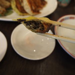 Sennichimae Yasudaya Hon Ten - 店主特製変り種餃子：ひじき餃子（皮：黄色）