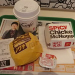 McDonald's Laragaden Kasukabe Ten - ノグチ&スパイシーチキンナゲット＆ホットコーヒーⅯ