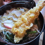 新駒本店 - 鶏なべうどん＋海老天