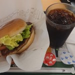 Mos Burger Inazawa Akurosupuraza Ten - トマト&レタスサンドバーガーとアイスコーヒーSセット