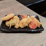 Mizutaki Yakitori Toriichizu Shinyokohama Ten - 串カツおまかせ6本盛り