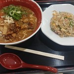 Tokushima Ramen Men Ou Ion Ayagawa Ten - ニンニクラーメン+炒飯セット