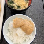 佐取館 - ご飯に味噌汁（味噌とろろ、美味かった）