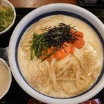 Marugame Seimen Utsunomiya Motoimaizumi Ten - 明太クリーム釜玉(得)  840円