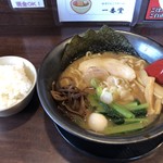 仙台とんこつラーメン 一番堂 - 醤油とんこつラーメン﻿＋ライス(無料)﻿