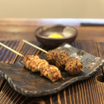 Sumibi Yakitori Satori Sakae Ten - もも、月見つくね