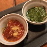 Kaki to Sakana Kaiho Takadanobaba Ten - 牡蠣のオーブン焼き。バジルとトマト味でいただきます。