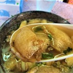 淡路屋 - 出汁を吸い込んで膨張化したきざみ揚げ！美味いです。