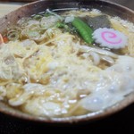 末広庵生そば - 天とじうどん