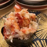 Kaiten Sushi Triton Kiyota Ten - 花咲カニ、ちょっと塩気が気になりました