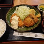 Tonkatsu Mitake - チキンカツ、メンチカツ定食。