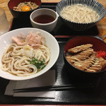 Kobuya Shinjuku Sanchome Ten - ＊ さんま竜田丼 × 冷ぶっかけうどん　760円