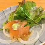 Kawazakana Gourmet Kan Kuruma - 【定食】ニジマスのお刺身(赤身)