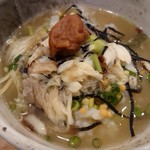 Mendo Hitohira - 真鯛塩ラーメンのスープをかけて真鯛茶漬け完成!!