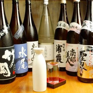 日本酒の豊富な品揃え！旨い魚には旨い酒♪