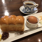 Coffee Roman Ichinomiya Kita Ten - レギュラーコーヒー450円と山パンのモーニング