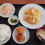 Taiwanese Umai - エビと卵炒め定食