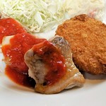 Denny's Kakegawa Ten - チキンステーキと男爵ポテトコロッケ（日替りランチ）