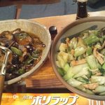 Sake to Sakana Kado - チンゲン菜のオイスターソース炒め、茄子の味噌炒め