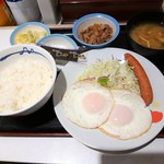 Matsuya Isesagicho 2 Chome Ten - 2019年12月　ソーセージWエッグ定食