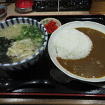 めん亭亀八 - 定食 カレーライス(そば付) 850円　(2019.10)