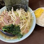 Ramen Shop Futatsubashi Ten - ネギラーメン＋小ライス。