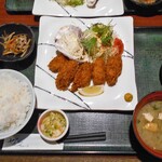 Zentei Echigo no Daidokoro Kameda Ten - カキフライランチ（ご飯大盛り）