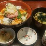 Hanaya Yohei Komazawa Turumakidori Ten - 海鮮丼とうどんのセット