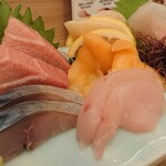 Sushi Shunsai Takanoha Shinbashi Ten - 刺身盛り合わせアップ