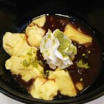 Kappa Sushi Toyohashi Iimura Ten - ぜんざい。器が黒で小豆分かりにくいです。