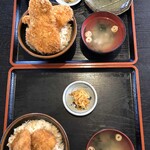 とんかつ志加豪 - わらじカツ丼、3枚ひれかつ丼