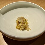 Italian Ryori Rocco - お野菜おばんざい：聖護院かぶらと菜花、トマトと赤玉ねぎのサラダ オレガノのドレッシング、パンチェッタとキャベツの煮込み