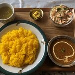 Nepal India Restaurant Everest Curry Yakushido Ten - キーマカレーセット