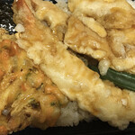 Honke Kamadoya Kikawanishi Ten - 天丼  〜( ´θ｀) ライスL