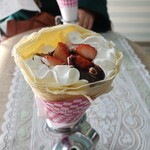 Machi no Crepe Yasan Aqua Rose - イチゴチョコ生クリーム