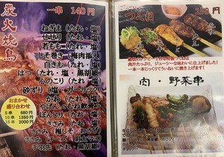 浪漫家 - 自慢炭火焼き鳥。特製つくねも大人気！