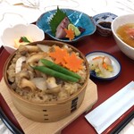 日本料理 かづみ野 - 数量限定のﾊﾞｲ飯わっぱ御膳です。