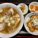 Kitakata Ramen Bannai Koboshi Rokusenji Ten - 炙り焼豚ご飯セット