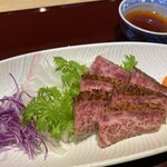 千渡里 - 村上牛 あぶり焼きポン酢（1,800円）