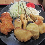 Kushi Katsu Dengana Nakano Te - 串かつB定食（アップ）