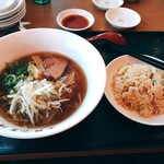 Osaka Osho Morioka Jodo Ten - ラーメン半ﾁｬｰﾊﾝセット