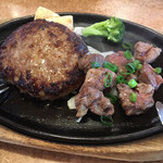 Steak no Don Takasaki Kita Ten - ハンバーグ ＆ 切り落としビーフランチ